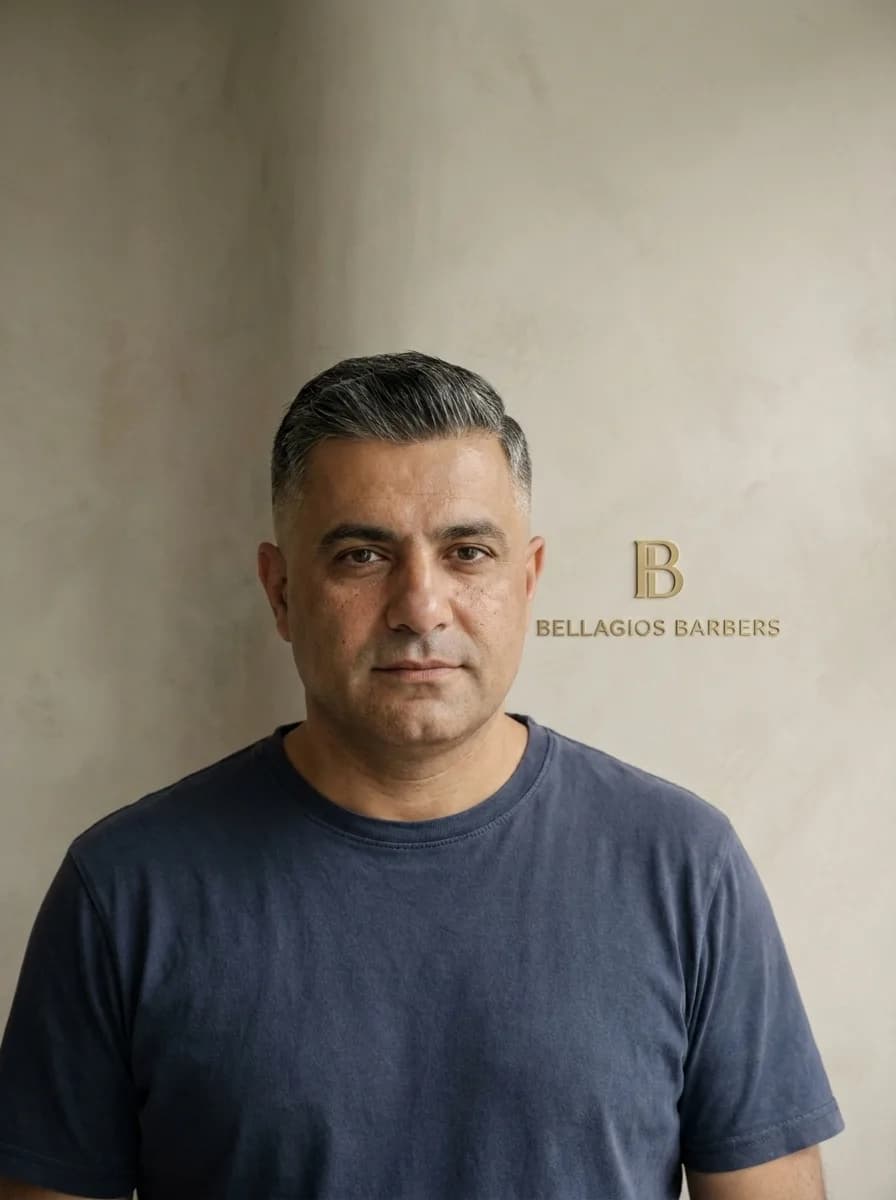 Mid Skin Fade, seen from the front
